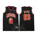 Camiseta Chicago Bulls Bape NO 93 Mitchell & Ness Negro