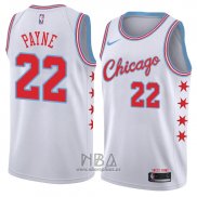 Camiseta Chicago Bulls Cameron Payne NO 22 Ciudad 2018 Blanco