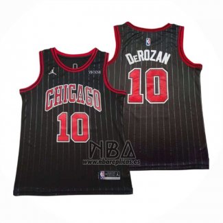 Camiseta Chicago Bulls Demar Derozan NO 10 Statement 2020-21 Negro