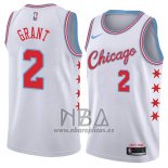 Camiseta Chicago Bulls Jerian Grant NO 2 Ciudad 2018 Blanco