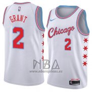 Camiseta Chicago Bulls Jerian Grant NO 2 Ciudad 2018 Blanco