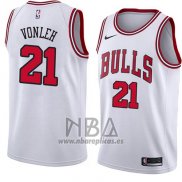 Camiseta Chicago Bulls Noah Vonleh NO 21 Association 2018 Blanco