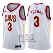 Camiseta Cleveland Cavaliers Isaiah Thomas NO 3 2017-18 Blanco