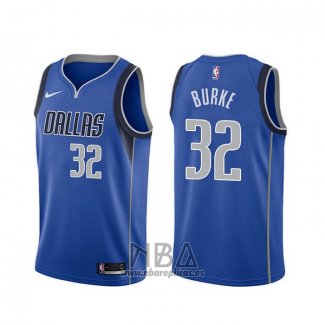 Camiseta Dallas Mavericks Trey Burke NO 32 Icon Azul 2020