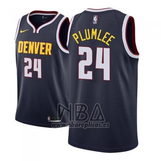 Camiseta Denver Nuggets Mason Plumlee NO 24 Icon 2018-19 Azul