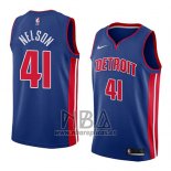 Camiseta Detroit Pistons Jameer Nelson NO 41 Icon 2018 Azul