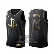 Camiseta Golden Edition Houston Rockets James Harden NO 13 Negro