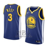 Camiseta Golden State Warriors David West 3 Icon 2018 Azul