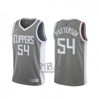 Camiseta Los Angeles Clippers Patrick Patterson NO 54 Earned 2020-21 Gris