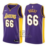 Camiseta Los Angeles Lakers Andrew Bogut NO 66 Statement 2017-18 Violeta