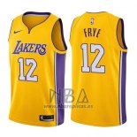 Camiseta Los Angeles Lakers Channing Frye NO 12 Icon 2017-18 Oro