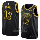 Camiseta Los Angeles Lakers Isaac Bonga NO 17 Ciudad 2017-18 Negro