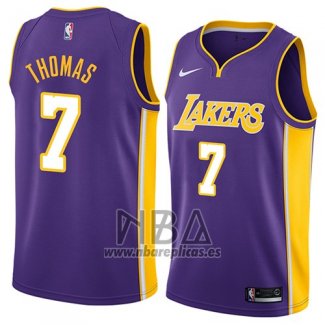 Camiseta Los Angeles Lakers Isaiah Thomas NO 7 Statement 2018 Violeta