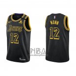 Camiseta Los Angeles Lakers Kendrick Nunn NO 12 Mamba 2021-22 Negro