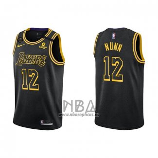 Camiseta Los Angeles Lakers Kendrick Nunn NO 12 Mamba 2021-22 Negro