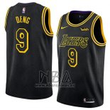 Camiseta Los Angeles Lakers Luol Deng NO 9 Ciudad 2018 Negro