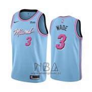 Camiseta Miami Heat Dwyane Wade NO 3 Ciudad Azul