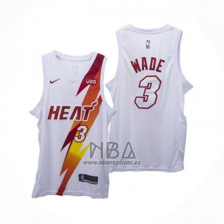 Camiseta Miami Heat Dwyane Wade NO 3 Fashion Royalty Blanco