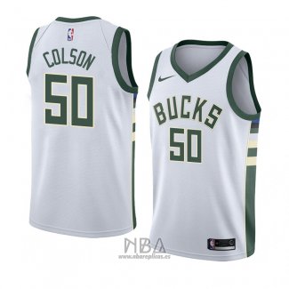 Camiseta Milwaukee Bucks Bonzie Colson NO 50 Association 2018 Blanco