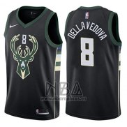 Camiseta Milwaukee Bucks Matthew Dellavedova NO 8 Statement 2017-18 Negro