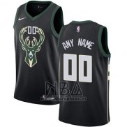 Camiseta Milwaukee Bucks Personalizada 2017-18 Negro