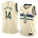 Camiseta Milwaukee Bucks Sean Kilpatrick NO 14 Ciudad 2018 Crema