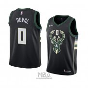 Camiseta Milwaukee Bucks Trevon Duval NO 0 Statement 2018 Negro