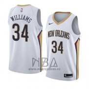 Camiseta New Orleans Pelicans Kenrich Williams NO 34 Association 2018 Blanco