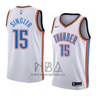 Camiseta Oklahoma City Thunder Kyle Singler NO 15 Association 2018 Blanco