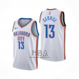 Camiseta Oklahoma City Thunder Paul George NO 13 Association Blanco