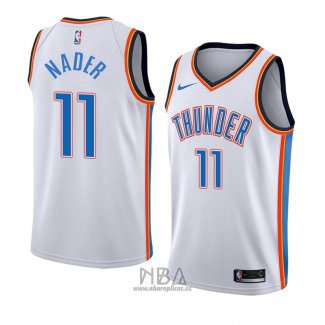 Camiseta Oklahoma City Thunderr Abdel Nader NO 11 Association 2017-18 Blanco