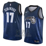 Camiseta Orlando Magic Jonathon Simmons NO 17 Ciudad 2018 Azul