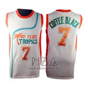 Camiseta Pelicula Flint Tropscs Coffee Black NO 7 Blanco