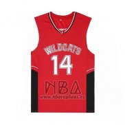 Camiseta Pelicula Wildcats Bolton NO 14 Rojo