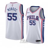 Camiseta Philadelphia 76ers Greg Monroe NO 55 Association 2018 Blanco