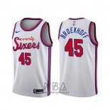 Camiseta Philadelphia 76ers Ryan Broekhoff NO 45 Classic Blanco