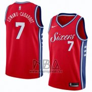 Camiseta Philadelphia 76ers Timothe Luwawu-Cabarrot NO 7 Statement 2018 Rojo