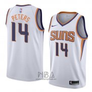 Camiseta Phoenix Suns Alec Peters NO 14 Association 2018 Blanco2