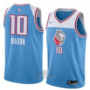 Camiseta Sacramento Kings Frank Mason NO 10 Ciudad 2018 Azul