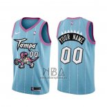 Camiseta Toronto Raptors Personalizada Ciudad 2020-21 Rosa Azul