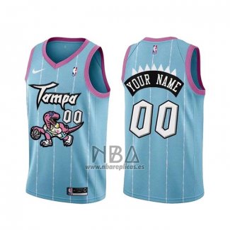 Camiseta Toronto Raptors Personalizada Ciudad 2020-21 Rosa Azul