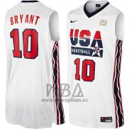 Camiseta USA 1992 Kobe Bryant NO 10 Blanco