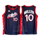 Camiseta USA 1996 Reggie Miller NO 10 Negro