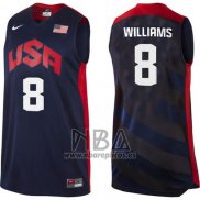 Camiseta USA 2012 Deron Williams NO 8 Negro