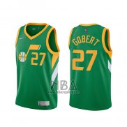 Camiseta Utah Jazz Rudy Gobert NO 27 Earned 2020-21 Verde