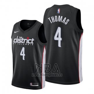 Camiseta Washington Wizards Isaiah Thomas NO 4 Ciudad Negro