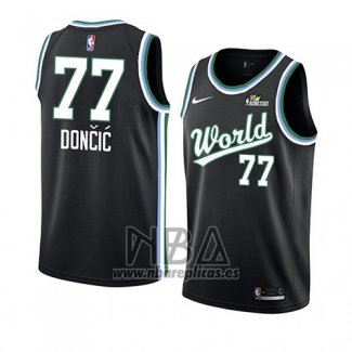 Camiseta 2019 Rising Star Luka Doncic NO 77 USA Negro