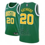 Camiseta Boston Celtics Gordon Hayward NO 20 Earned 2018-19 Verde