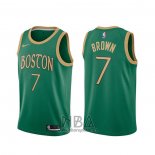 Camiseta Boston Celtics Jaylen Brown NO 7 Ciudad 2019-20 Verde