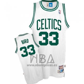 Camiseta Boston Celtics Larry Bird NO 33 Retro Blanco